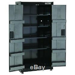 Garage Metal Tool File Storage Cabinet Adjustable Shelving Heavy Duty Steel Door