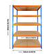 Garage Racking 5 Tier Shelving Unit Boltless Heavy Duty Metal Shelf Shed Storage