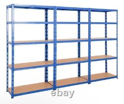 Garage Racking 5 Tier Shelving Unit Boltless Heavy Duty Metal Shelf Shed Storage