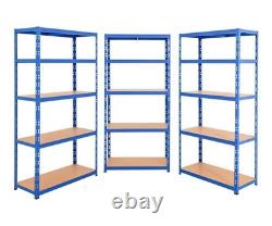 Garage Racking 5 Tier Shelving Unit Boltless Heavy Duty Metal Shelf Shed Storage