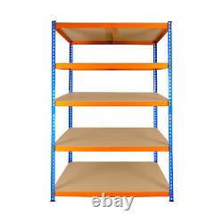 Garage Racking 5 Tier Shelving Unit Boltless Heavy Duty Metal Shelf Shed Storage