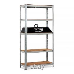 Garage Racking 5 Tier Shelving Unit Boltless Heavy Duty Metal Shelf Shed Storage