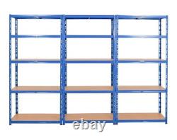 Garage Racking 5 Tier Shelving Unit Boltless Heavy Duty Metal Shelf Shed Storage