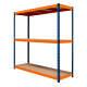 Garage Racking S-rax Shelving Unit 3 Shelf 180cm X 180cm X 60cm Rack Heavy Duty