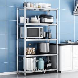 Garage Shelves Shelving 4/5Tier Unit Rack Stainless Steel HeavyDuty Storag Shelf