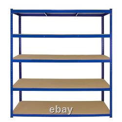 Garage Shelves Shelving 5 Tier Racking Boltless Heavy Duty Storage Shelf 160cm
