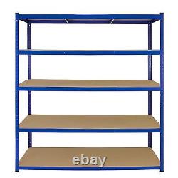 Garage Shelves Shelving 5 Tier Racking Boltless Heavy Duty Storage Shelf 160cm