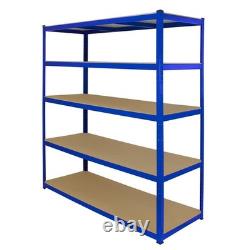 Garage Shelves Shelving 5 Tier Racking Boltless Heavy Duty Storage Shelf 160cm