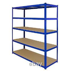 Garage Shelves Shelving 5 Tier Racking Boltless Heavy Duty Storage Shelf 160cm