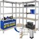 Garage Shelving Unit 3-part Racking System 15 Heavy Duty Storage Shelves 2625kg
