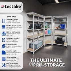 Garage Shelving Unit 3-Part Racking System 15 Heavy Duty Storage Shelves 2625kg