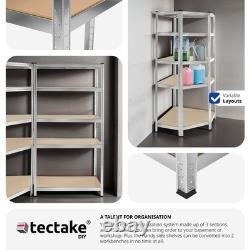 Garage Shelving Unit 3-Part Racking System 15 Heavy Duty Storage Shelves 2625kg