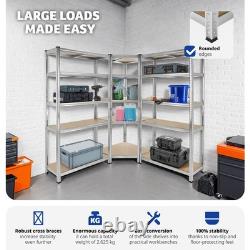 Garage Shelving Unit 3-Part Racking System 15 Heavy Duty Storage Shelves 2625kg