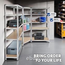Garage Shelving Unit 3-Part Racking System 15 Heavy Duty Storage Shelves 2625kg