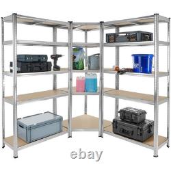 Garage Shelving Unit 3-Part Racking System 15 Heavy Duty Storage Shelves 2625kg