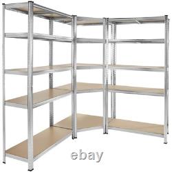 Garage Shelving Unit 3-Part Racking System 15 Heavy Duty Storage Shelves 2625kg