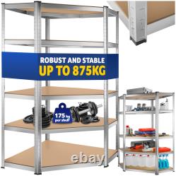 Garage Shelving heavy-duty galvanised steel frame, height-adjustable shelves