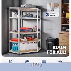 Garage Shelving heavy-duty galvanised steel frame, height-adjustable shelves