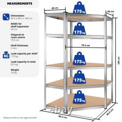 Garage Shelving heavy-duty galvanised steel frame, height-adjustable shelves