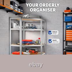 Garage Shelving heavy-duty galvanised steel frame, height-adjustable shelves