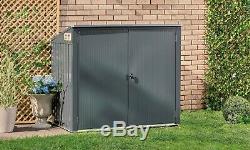 Garden Bin Storage Waterproof Outdoor Cupboard Shelf Metal Chest GRADE B