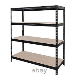 GoodHome Rand HDF Steel Shelving Unit 4 Shelf Heavy Duty Storage 1800x1656mm New
