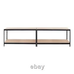 GoodHome Rand HDF Steel Shelving Unit 4 Shelf Heavy Duty Storage 1800x1656mm New