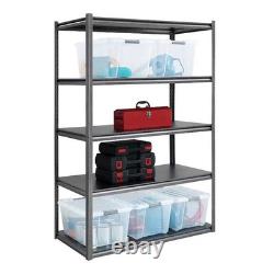 Gorilla 5 Tier Heavy Duty Storage Rack 6x4ft Shelving Unit Garage Modular Steel