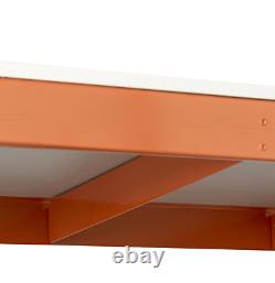 HEAVY DUTY 2 Level Work Bench with Melamine Shelves for Garage/Workshop/Shed