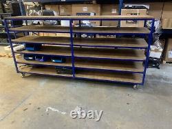 HEAVY DUTY RACKING Roller Shelving Unit on Castor Wheels -These are VERY Strong