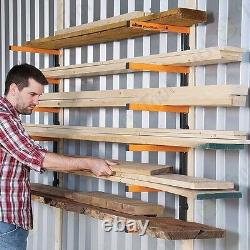 HEAVY DUTY WOOD & TIMBER SHELF STORAGE SYSTEM Wall Mount Pipe Rack Plank Shelves