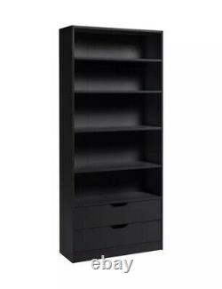 Habitat Compton 5 Shelf Bookcase White/black