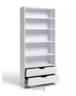 Habitat Compton 5 Shelf Bookcase White/black