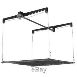 Hanging Adjustable Storage Rack Large Heavy Duty Cable Lift Garage Ceiling Shelf