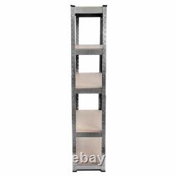 Heavy Duty(160cm x 80cm x 40cm) Metal Galvanised Shelving Rack Unit 5 Tier UKED