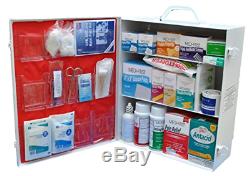 Heavy Duty 3-Shelf Industrial Wall Mount First Aid Cabinet Health Kit, Filled