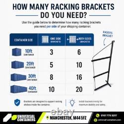 Heavy Duty 3 Tier Container Shelving Brackets Racking Storage System