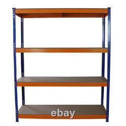 Heavy Duty 4Tier S-RAX Garage Shelving Storage Units 150cm Wide Metal Racking