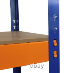 Heavy Duty 4Tier S-RAX Garage Shelving Storage Units 150cm Wide Metal Racking