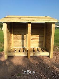Heavy Duty 4 Ft Tall Double Bay Log Store With Various Options