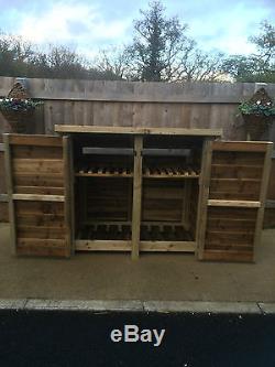 Heavy Duty 4 Ft Tall Double Bay Log Store With Various Options