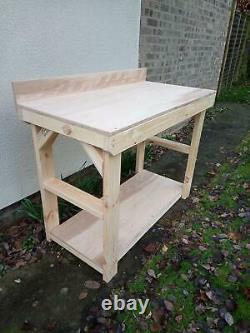Heavy Duty 4ft wooden Workbench 18mm Hardwood Ply Construction Grade Timber