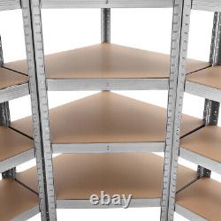 Heavy Duty 5 Bay Galvanised Corner Shelving/Racking Unit Garage&5 Storage Racks