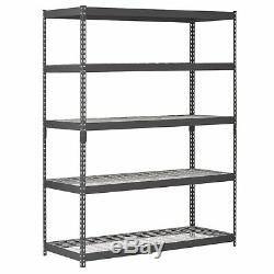 Heavy Duty 5 Shelf Steel Wire Rack 60 x 24 x 78 Garage Storage Shop Shelving NEW