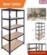 Heavy Duty 5 Tier Boltless Garage Shelving Unit 875kg Capacity 1800x900x400