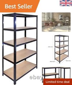 Heavy Duty 5 Tier Boltless Garage Shelving Unit 875kg Capacity 1800x900x400