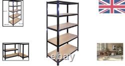 Heavy Duty 5 Tier Boltless Garage Shelving Unit 875kg Capacity 1800x900x400