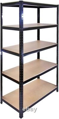 Heavy Duty 5 Tier Boltless Garage Shelving Unit 875kg Capacity 1800x900x400
