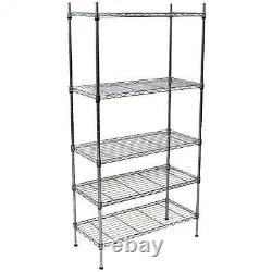 Heavy Duty 5 Tier Garage Shelving Unit Storage Shelves Shelf Racking Wire Shelf
