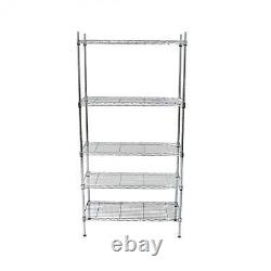 Heavy Duty 5 Tier Garage Shelving Unit Storage Shelves Shelf Racking Wire Shelf